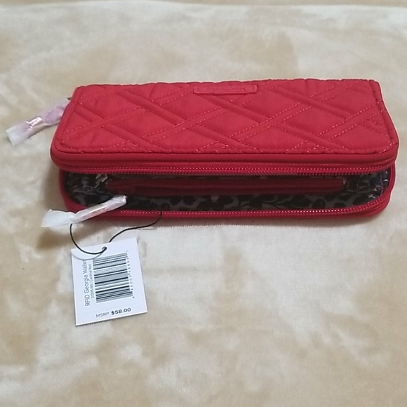 RFID Georgia Wallet - Microfiber Cardinal Red - Picture 6 of 6
